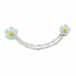 Crocs Blue Flower and Pearl Chain Jibbitz Shoe Charm