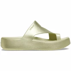 Crocs Getaway Women's Platform Toe Loop Metallic Sandal