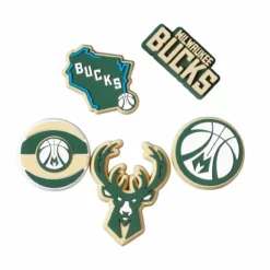 Crocs NBA Milwaukee Bucks 5 Pack Jibbitz™ Shoe Charms