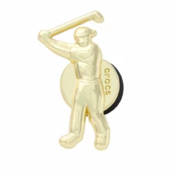 Crocs Jibbitz™ Gold Golfer Shoe Charm